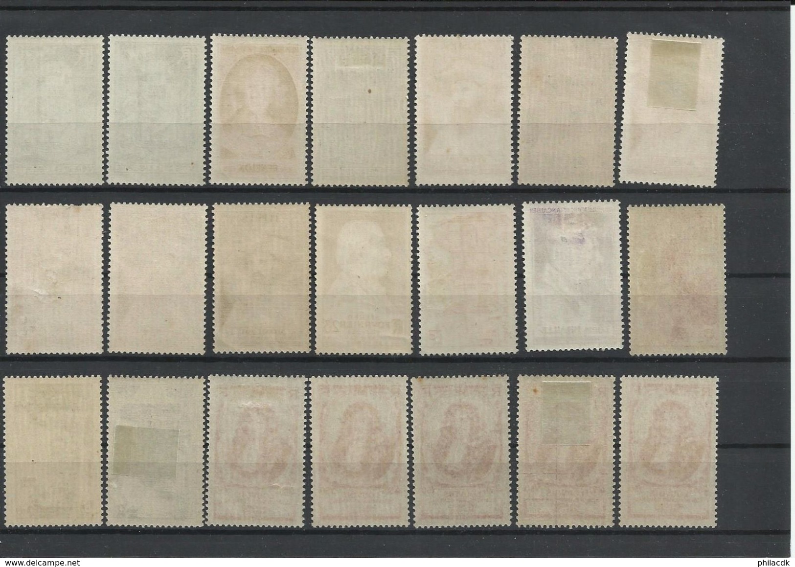 FRANCE - 50 SCANNS LOT DE 519 TIMBRES NEUFS**/* SANS ET AVEC CHARNIERE POUR ETUDE