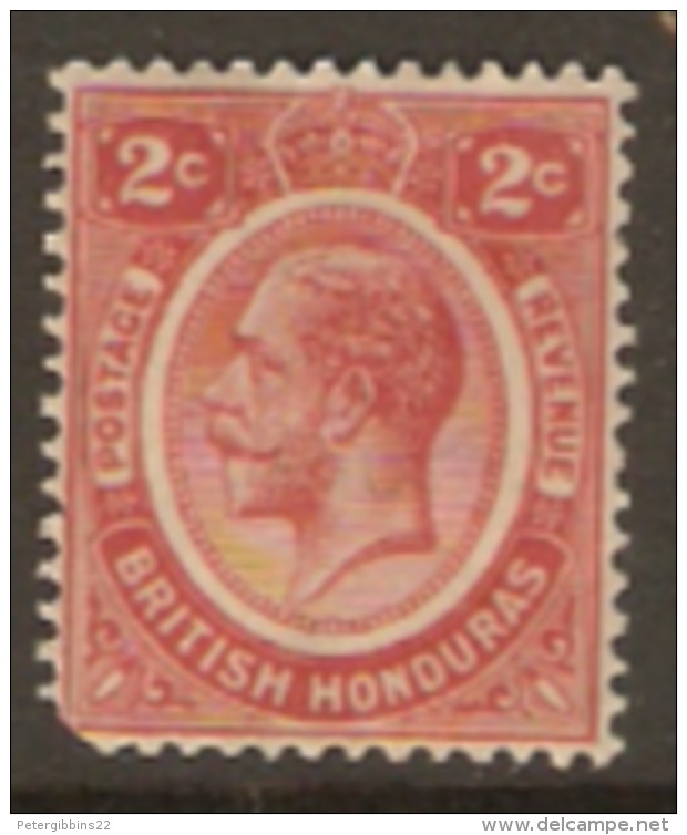 British Honduras 1922 SG 128  2c  Bottom Left Corner Damaged Hence Price Mounted Mint - British Honduras (...-1970)