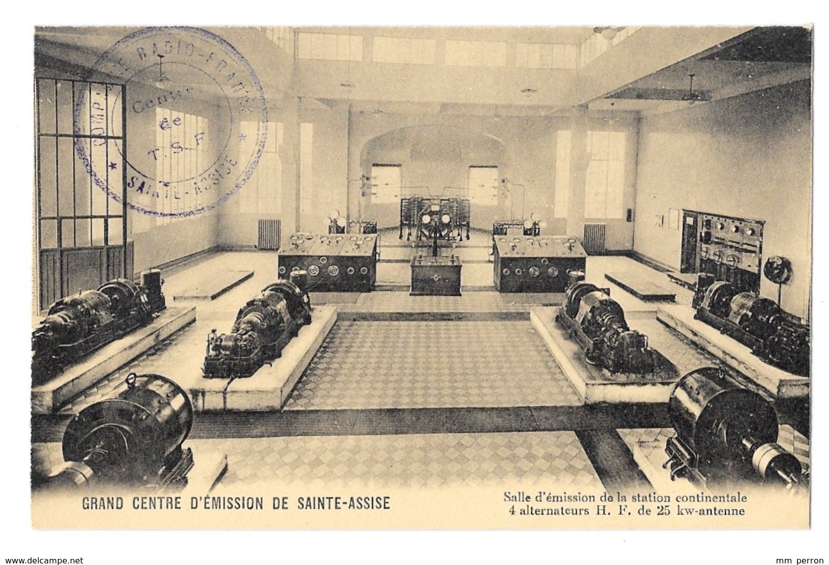 (15995-77) Sainte Assisse - Radio - Salle D'Emission De La Station Continentale  4 Alternateurs H. F. De 25 Kw Antenne - Autres & Non Classés