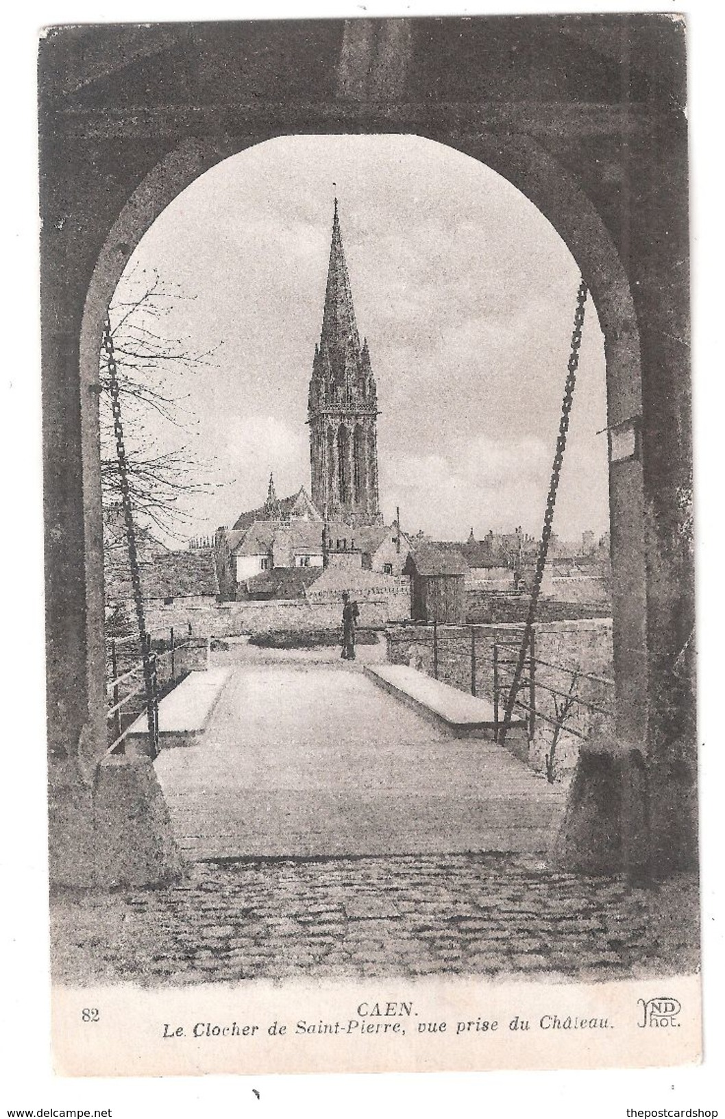 CPA 14 CAEN LE CLOCHER SAINT PIERRE - VUE PRISE DU CHATEAU Non Voyage Acheter Immédiatement - Caen