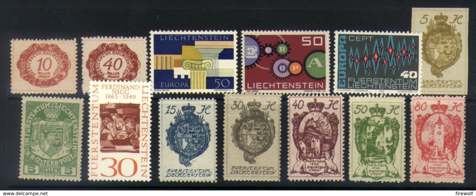 D32 - Liechtenstein - Mixed Lot Unused - Collections