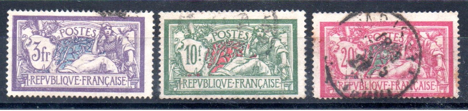 FRANCE - YT N° 206 à 208 - Cote: 65,00 &euro;  - (DF) - Oblitérés