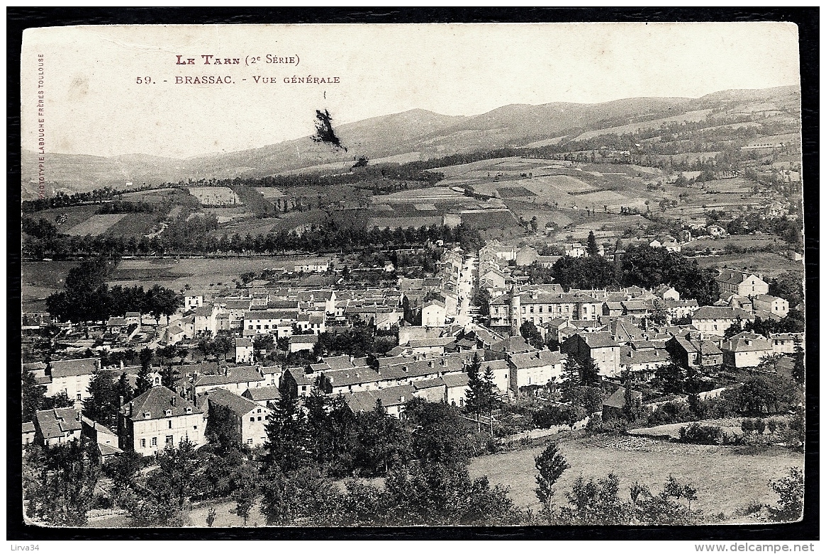 CPA ANCIENNE FRANCE- BRASSAC (81)- VUE GENERALE GROS PLAN EN ÉTÉ- JARDINS- CULTURES- - Brassac