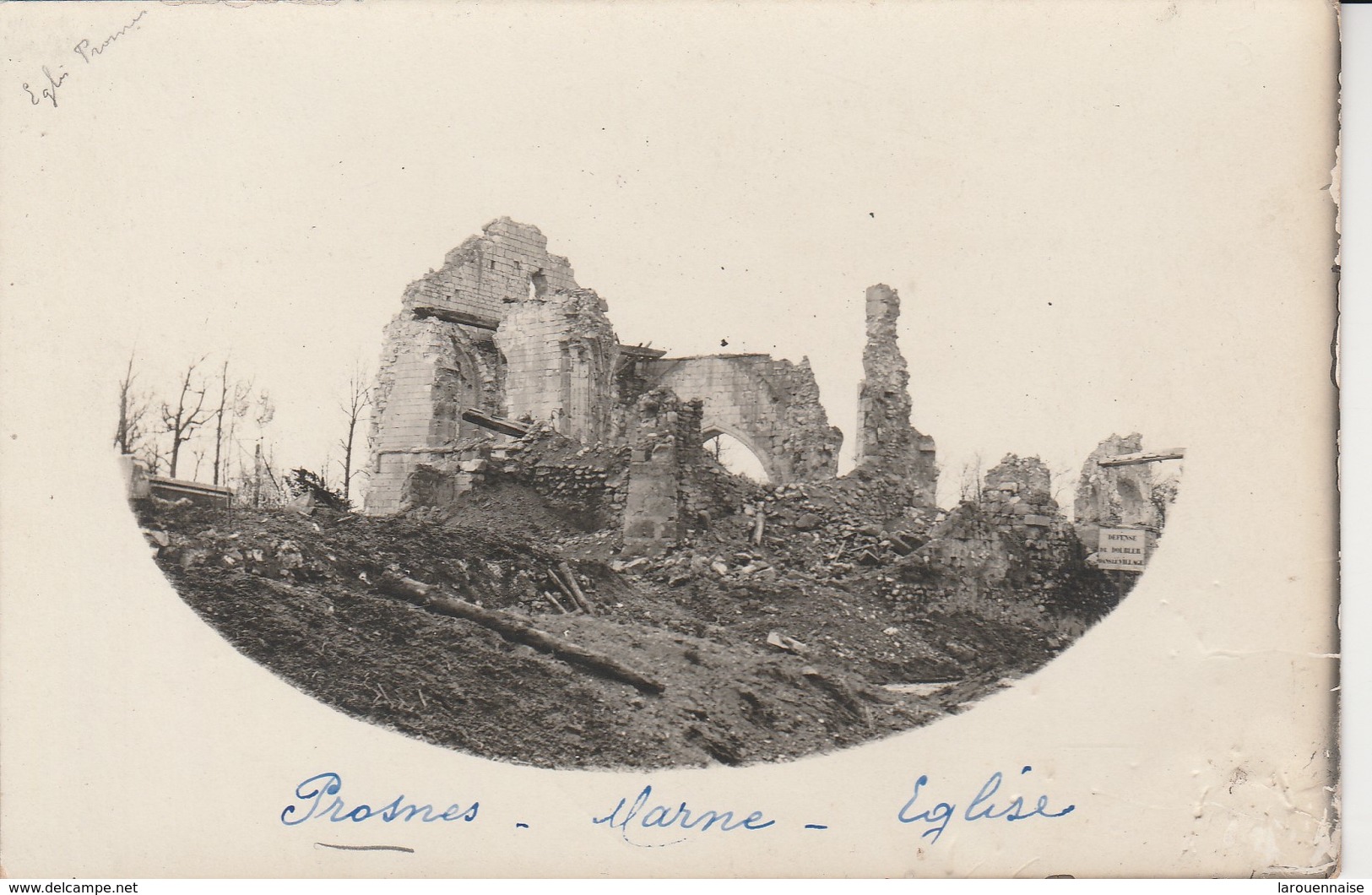 51 - PROSNES - L' Eglise (carte Photo) - Autres & Non Classés