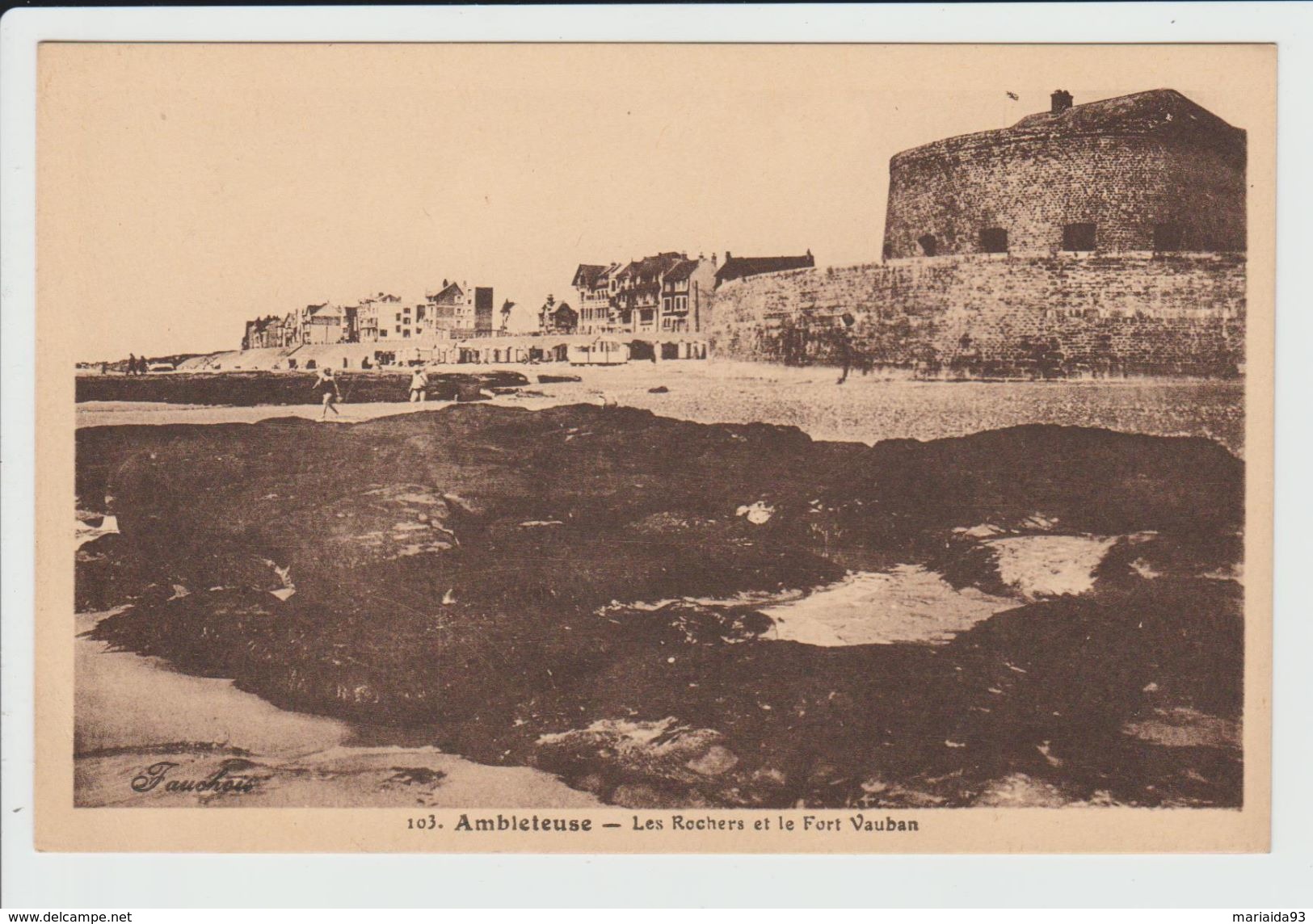 AMBLETEUSE - PAS DE CALAIS - LES ROCHERS ET LE FORT VAUBAN - Autres & Non Classés