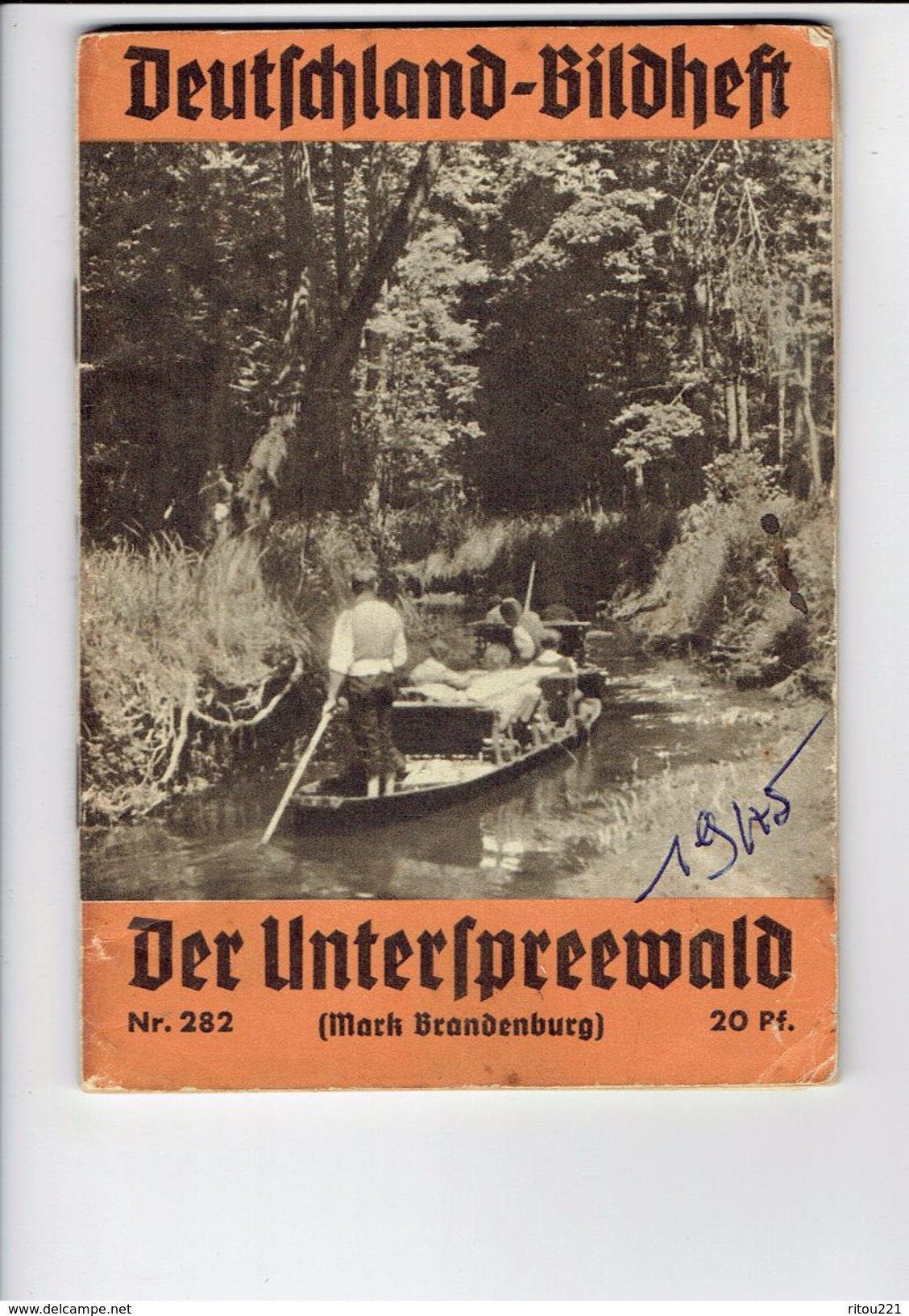 Livre Der Unterspreewald (Mark Brandenburg) (Deutschland-Bildheft Nr. 282) Taschenbuch - 1945 - Livres Anciens