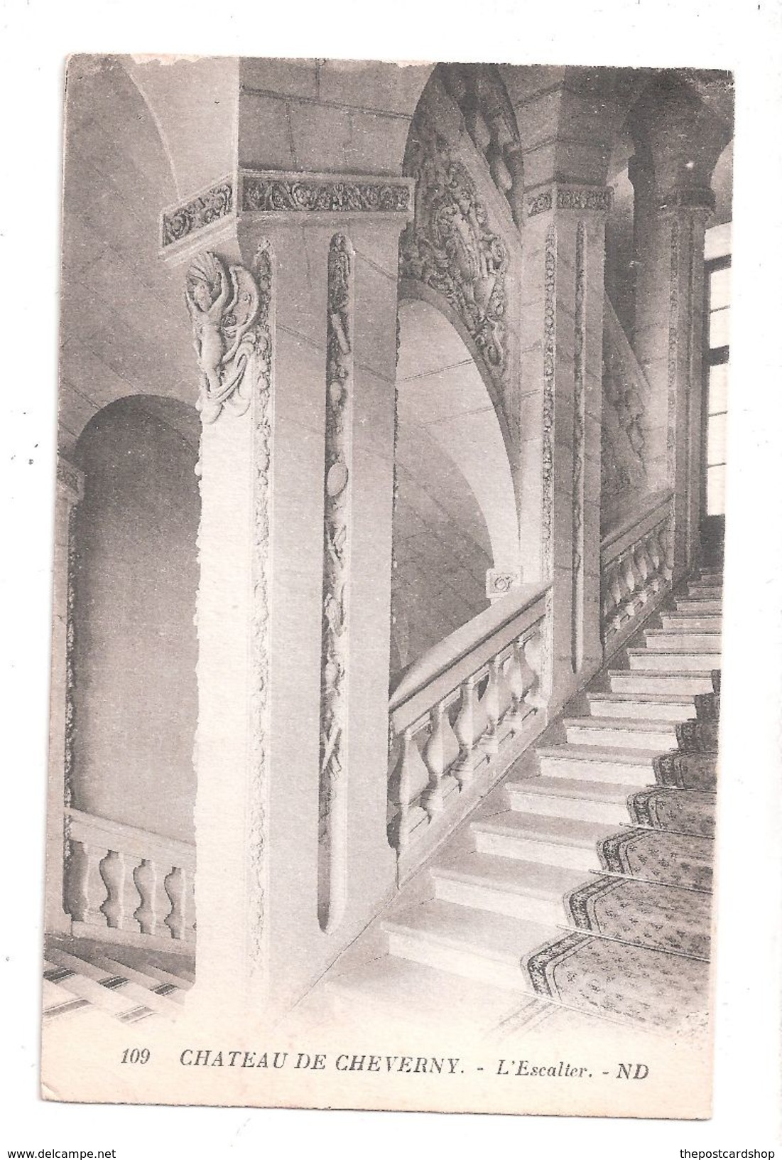 CPA 41 CHATEAU DE CHEVERNY L'ESCALIER THE STAIRCASE No.109 ND - Cheverny