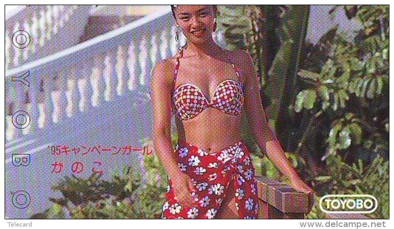 Télécarte Japon EROTIQUE (6113) EROTIC * TOYOBO  *  Japan * TK *  BATHCLOTHES * FEMME * SEXY LADY - Mode