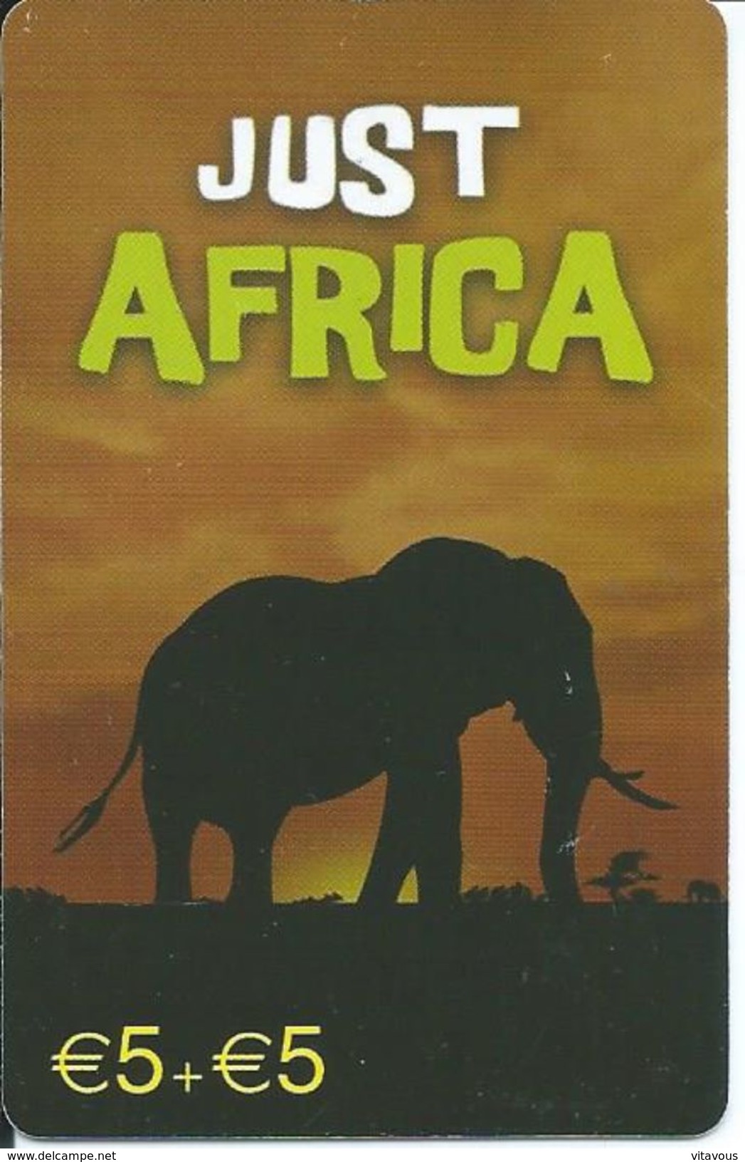 éléphant Elephant  Animal Carte Prépayée Africa Card Karte (S.384) - Altri – Africa