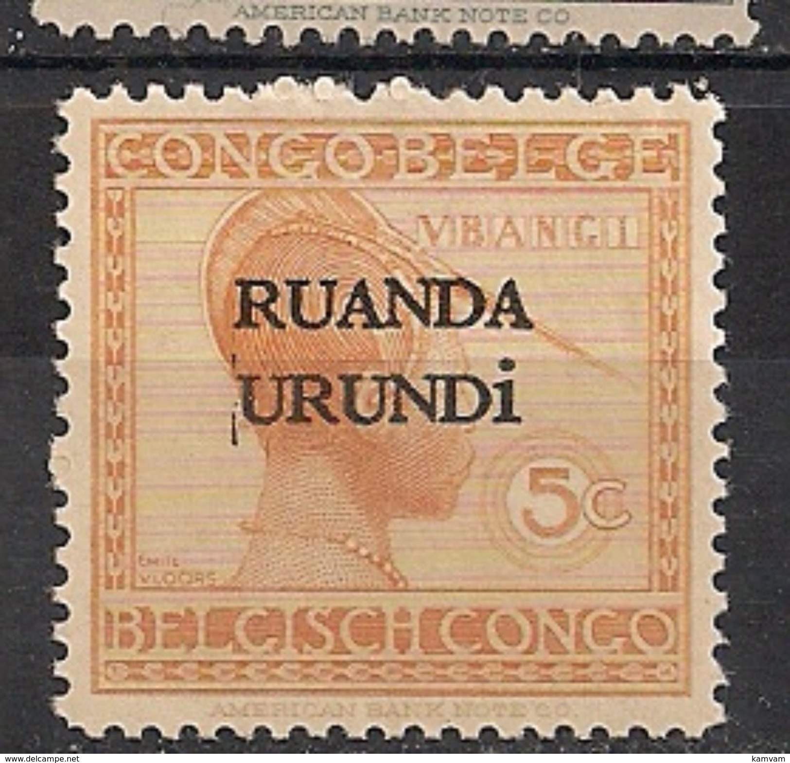 CONGO RUANDA URUNDI 50 MNH NSCH ** Trait Streepje Naast U - Neufs