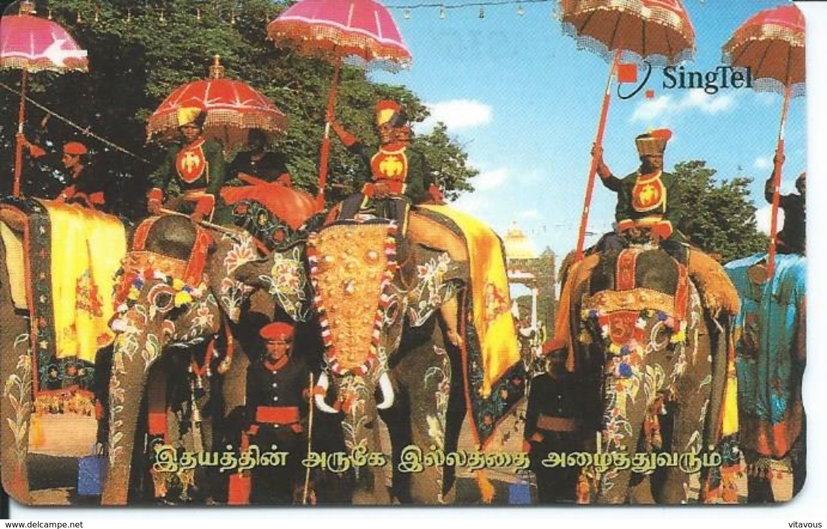 éléphant Elephant  Animal Télécarte Phonecard Karte (S.388) - Singapour