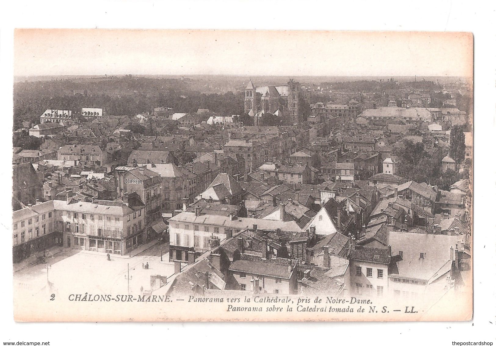 CPA Chalons Sur Marne No.2 LL LOUIS LEVY PANORAMA VERS LA CATHEDRALE - Châlons-sur-Marne