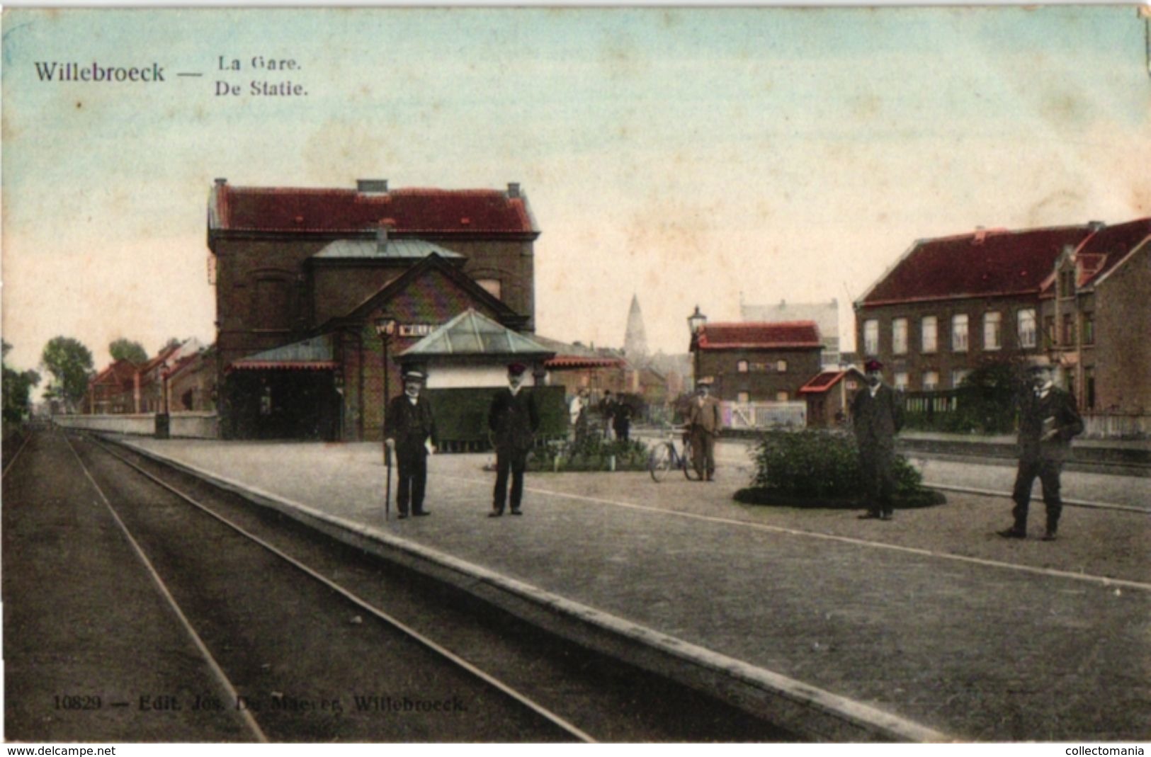 1 PC Willebroek Willebroeck Statie  Binnenzicht  Anno 1907   Edit. Jos De Mayer - Willebroek