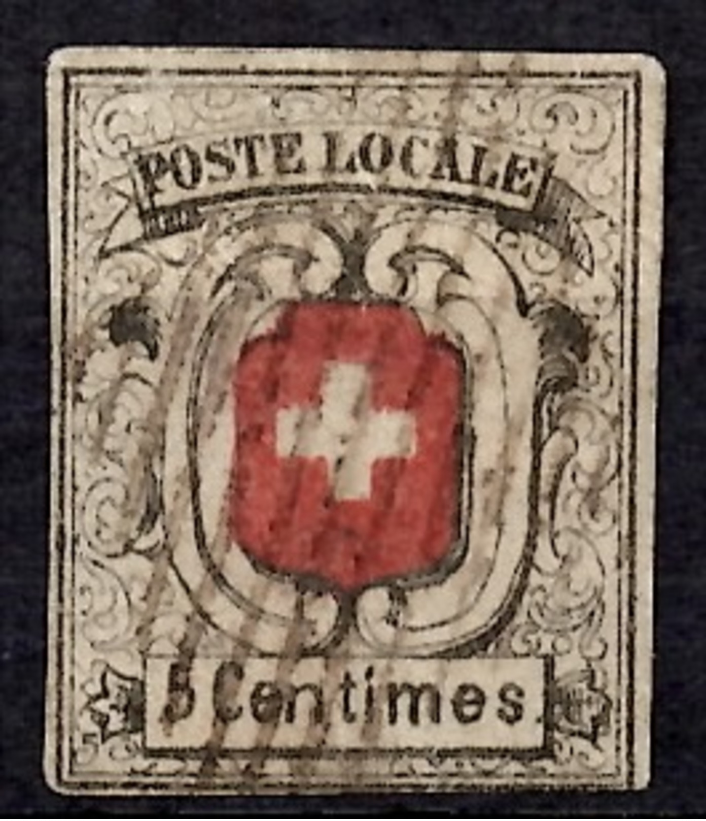 Suisse YT N° 7 Timbre Neuchâtel Oblitéré. Authentique. Belle Qualité. A Saisir! - 1843-1852 Timbres Cantonaux Et  Fédéraux