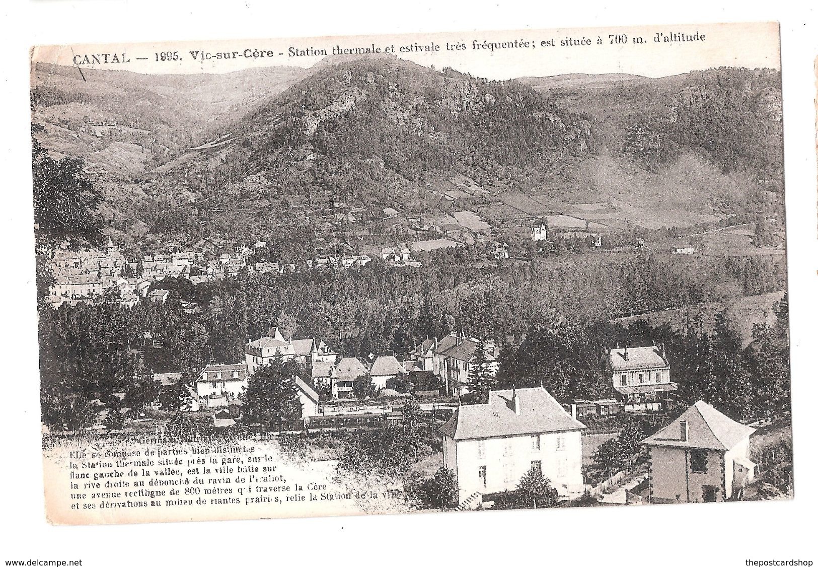 CPA 15 Vic Sur Cère - Cantal - Station Thermale Et Estivale Trés Fréquentée - Trés Bon état - 2 SCANS - Other & Unclassified