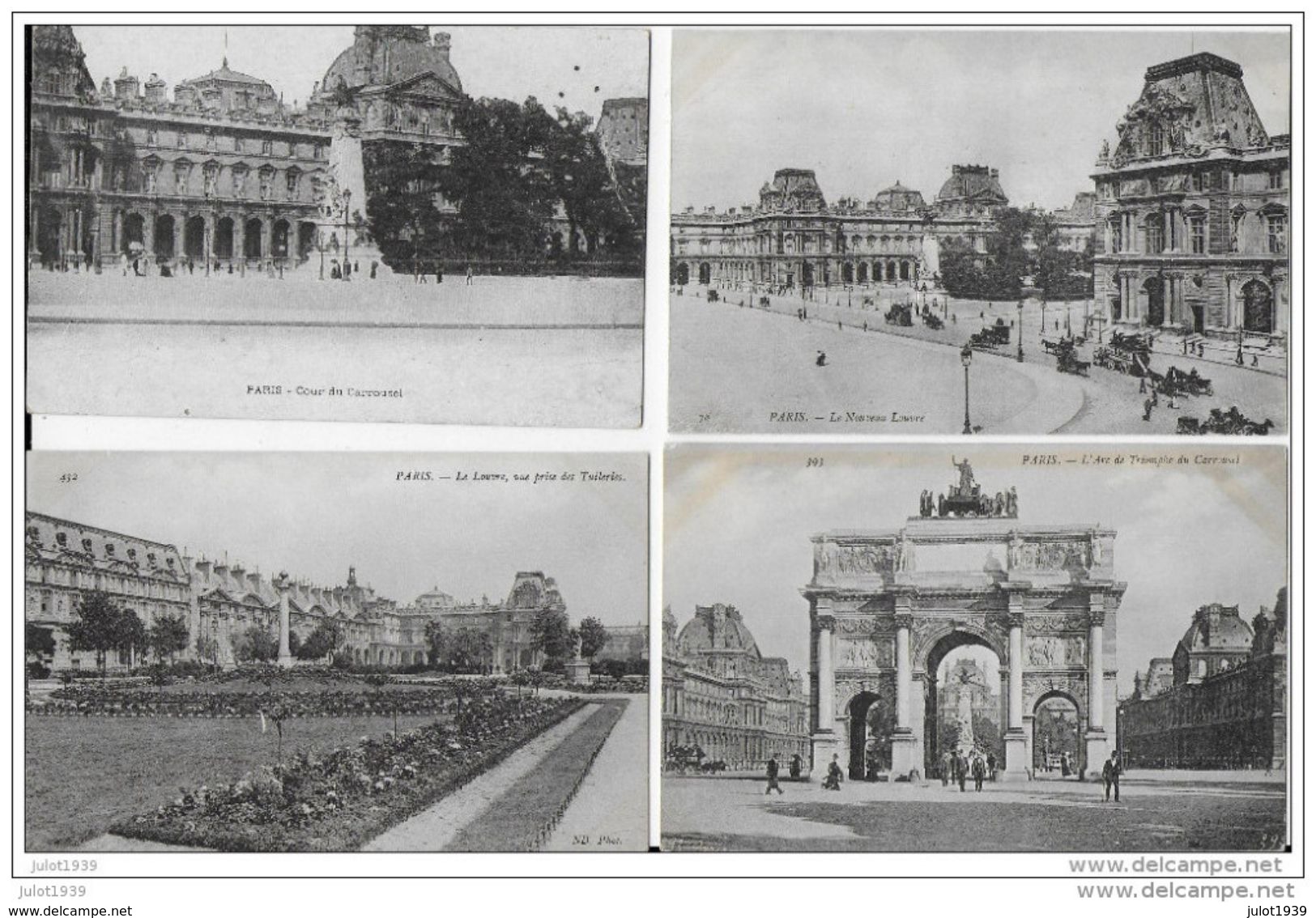 Prix Revu ..-- PARIS ..-- 4 Cartes , Rues , Vues Diverses Etc .......... - Places, Squares