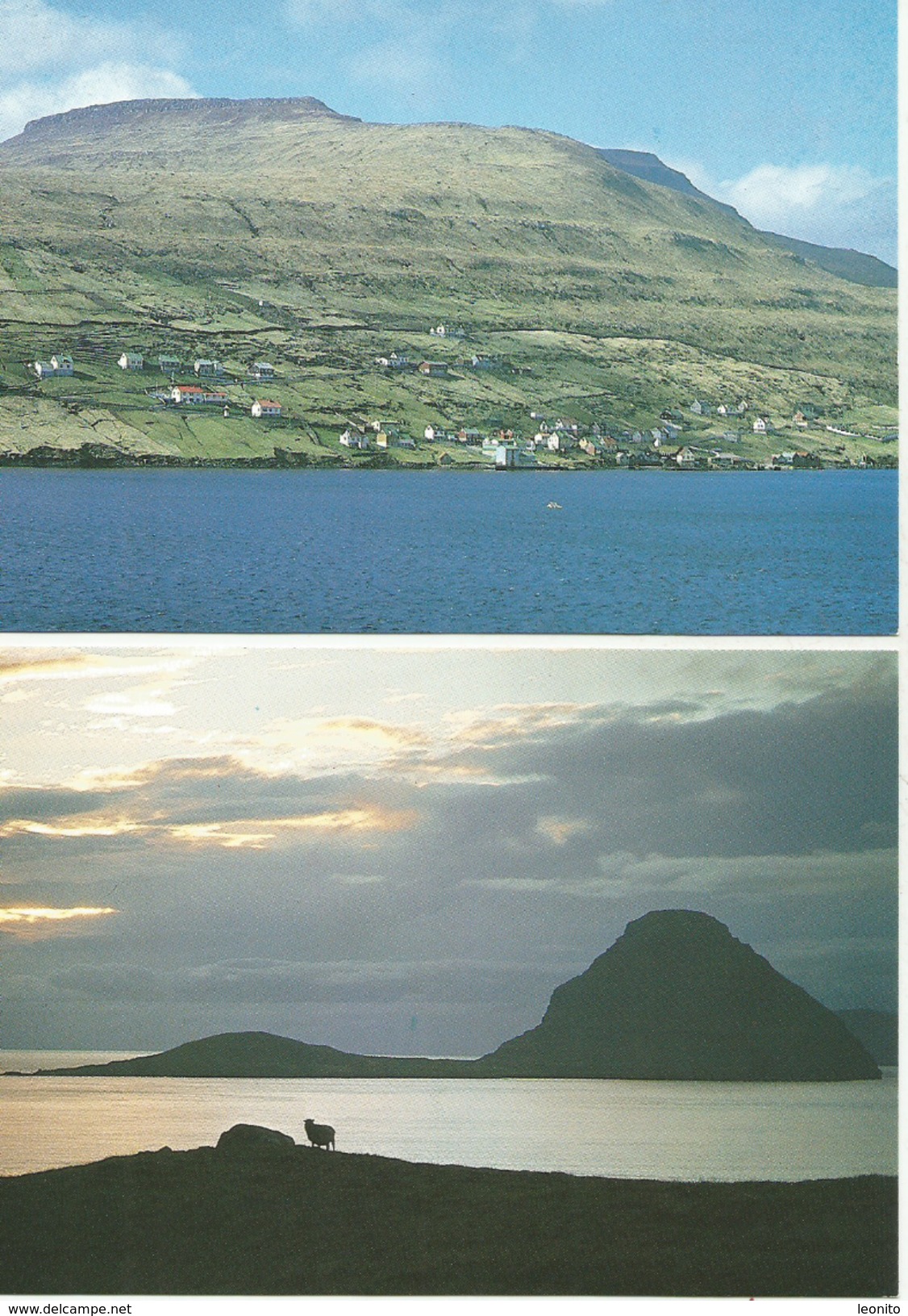 FAROE ISLANDS Vid Sjogv Island Of Koltur 2 Cards - Féroé (Iles)