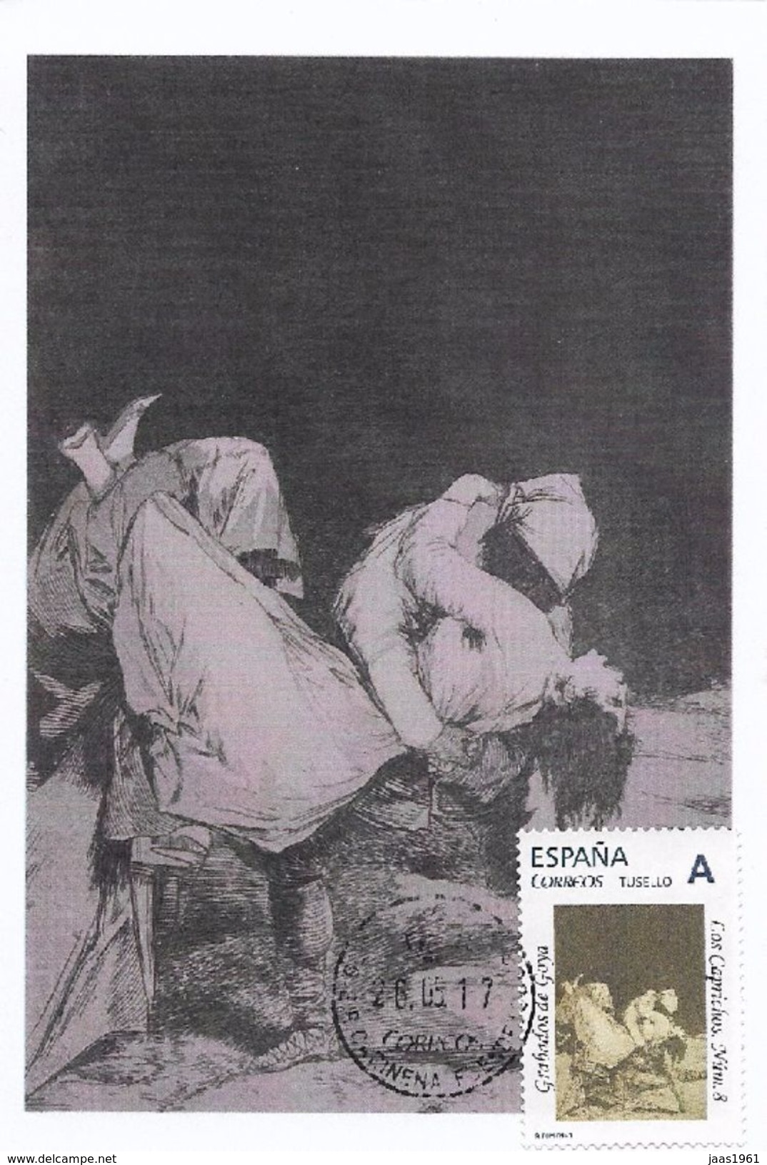 SPAIN. MAXICARD GOYA ENGRAVING. CAPRICHOS 8. "TU SELLO" - Tarjetas Máxima