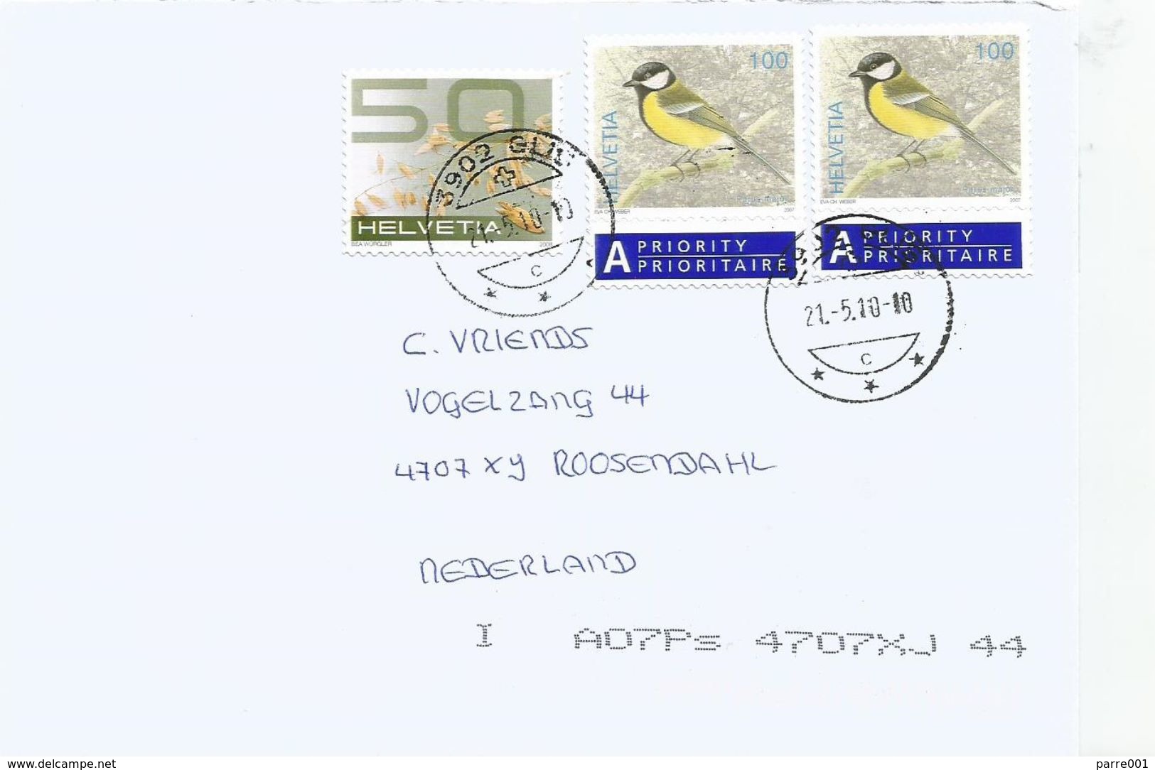 Switzerland 2010 Glis Great Tit Parus Major Cover - Zangvogels