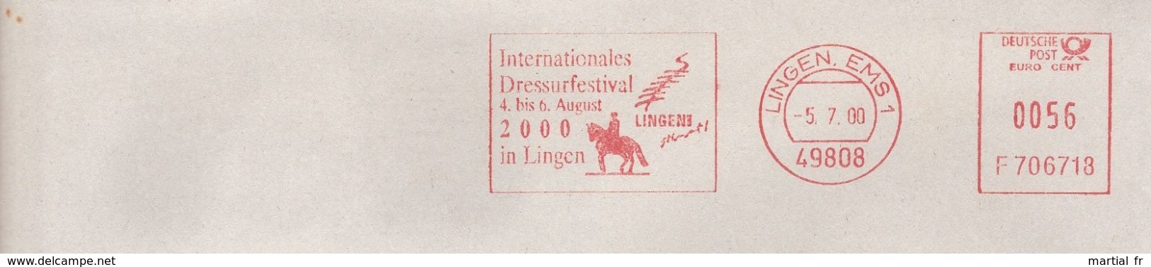 EMA ALLEMAGNE DEUTSCHLAND GERMANY CHEVAL PFERD PAARD HORSE DRESSSAGE DRESSUR LINGEN EMS 2000 - Springreiten
