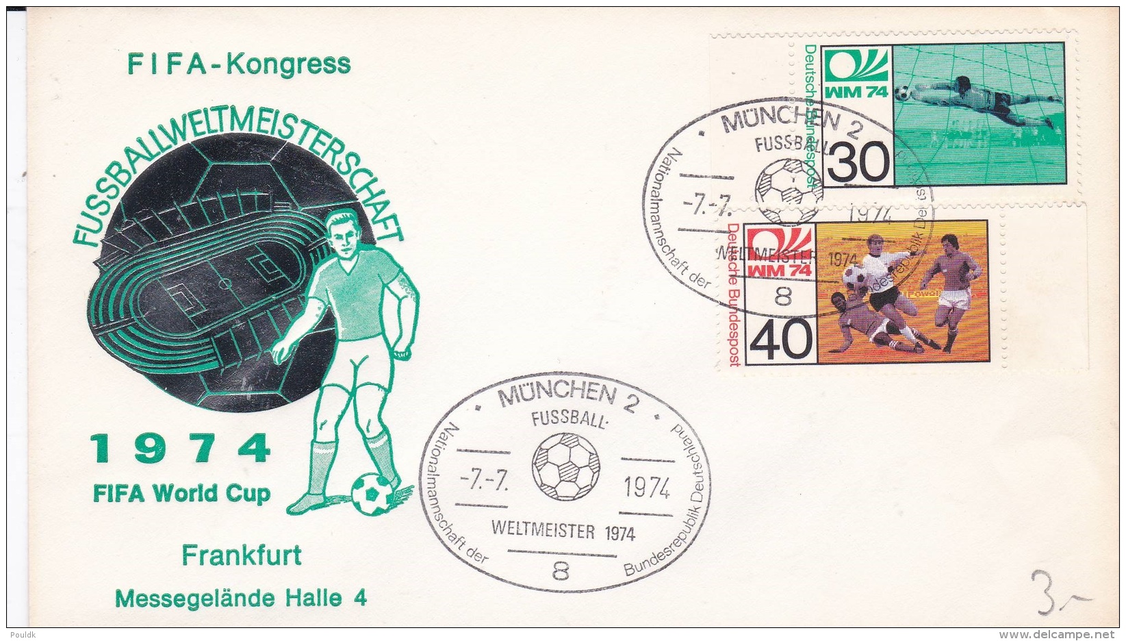 Germany Cover FIFA World Cup Germany Football 1974 - München   (DD3-9) - 1974 – Germania Ovest