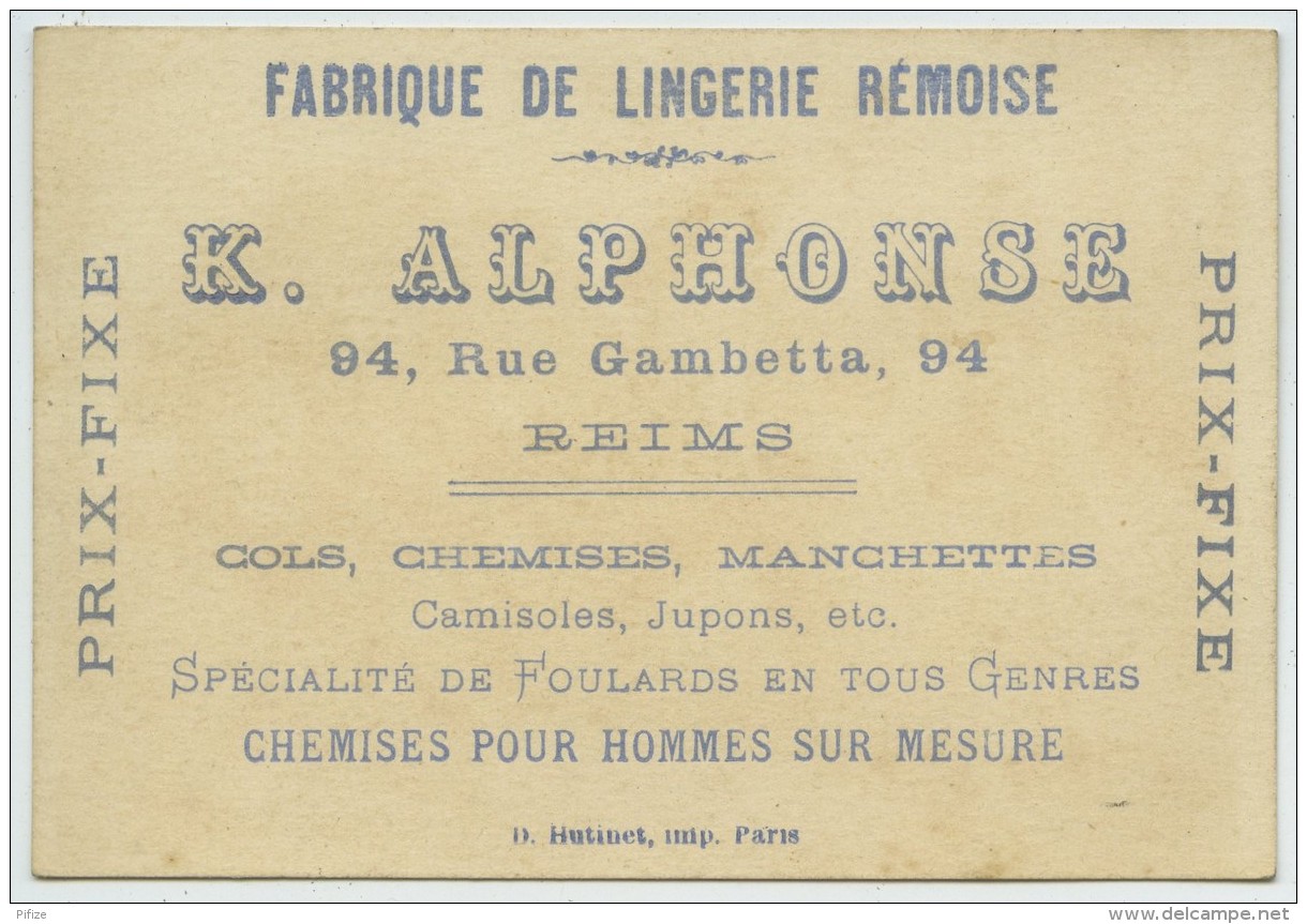 Chromo Hutinet Sur Le Thème De La Photographie. Photographe Ambulant. Fabrique De Lingerie Rémoise K. Alphonse, Reims. - Otros & Sin Clasificación