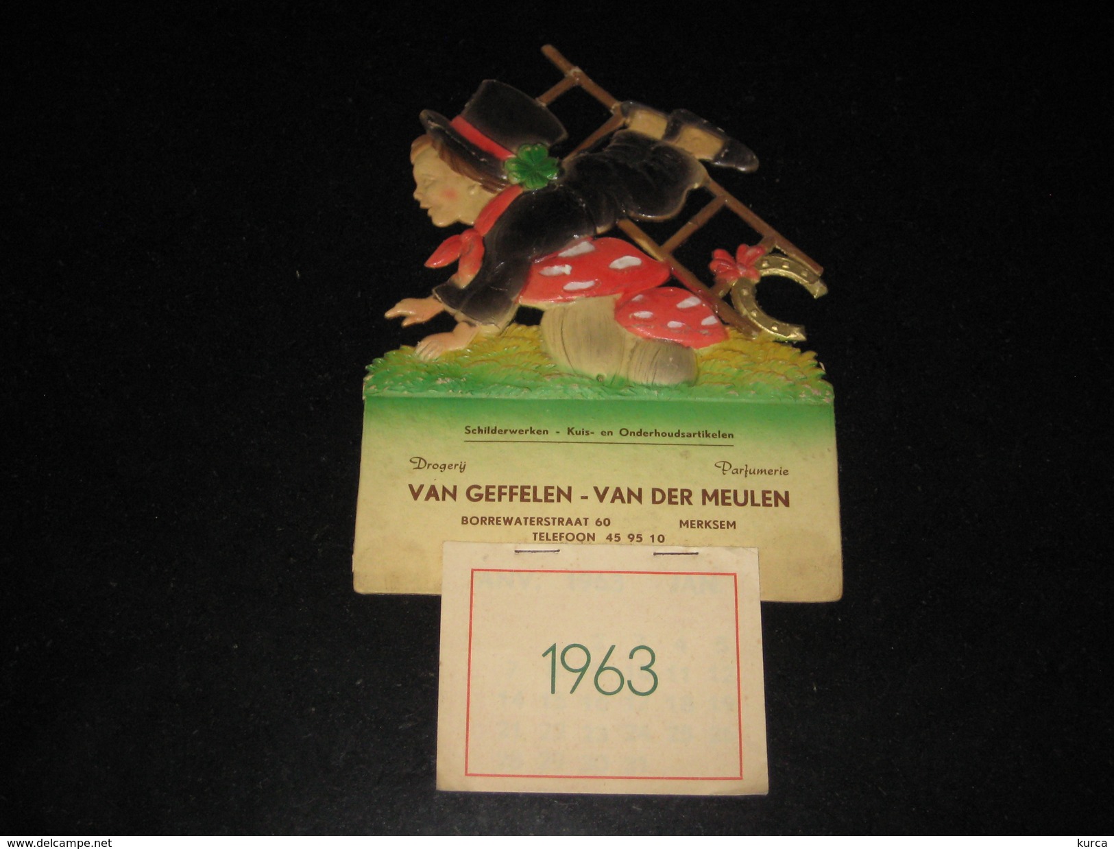 Kalender Chromo 1963 MERKSEM Van Geffelen - Van Der Meulen - Tamaño Pequeño : 1961-70