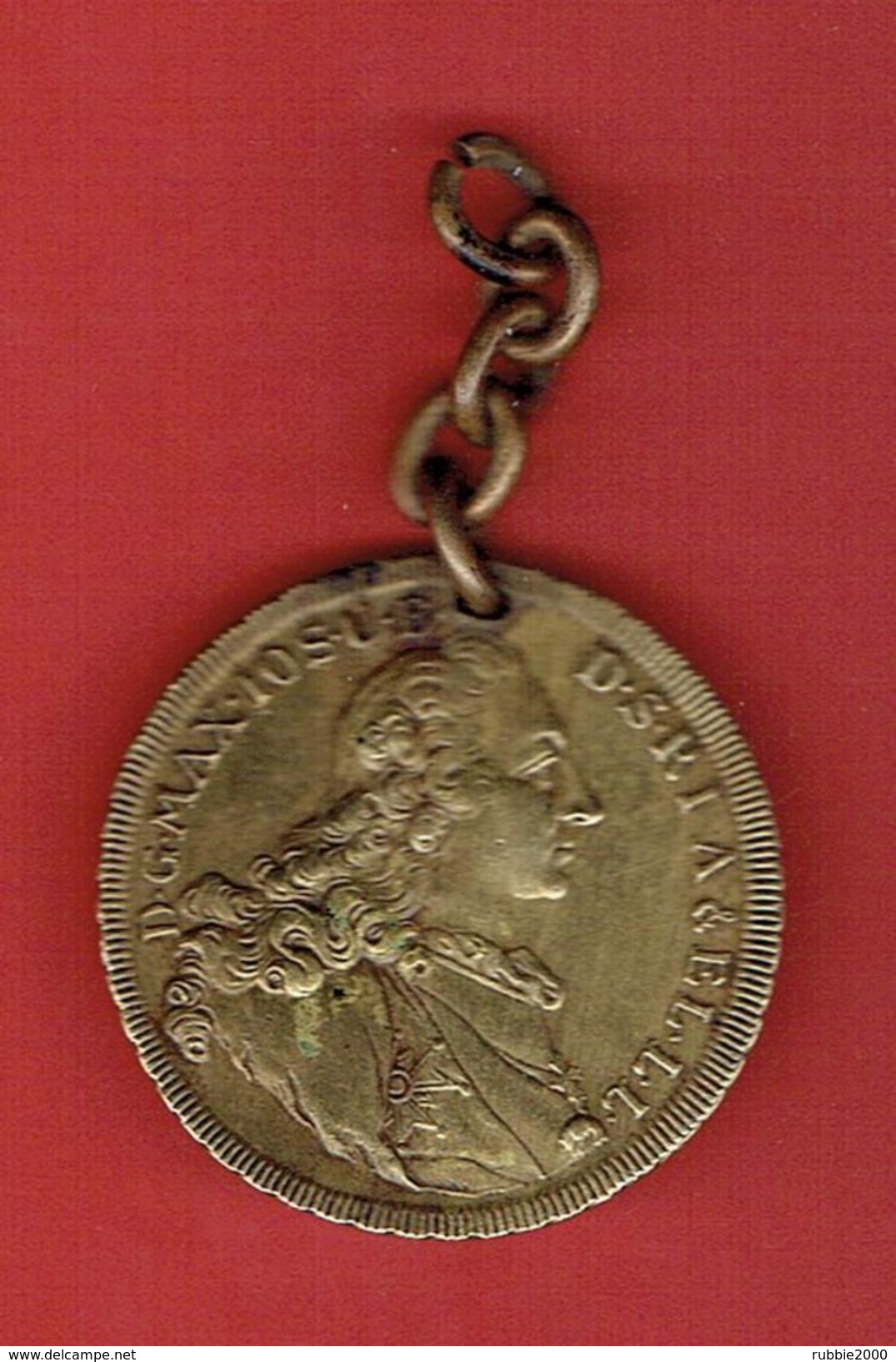 MEDAILLE MAXIMILIEN III JOSEPH DE BAVIERE ALLEMAGNE 1760 BAYERN MAXIMILIAN III PATRONA BAVARIAE - Monarchia/ Nobiltà