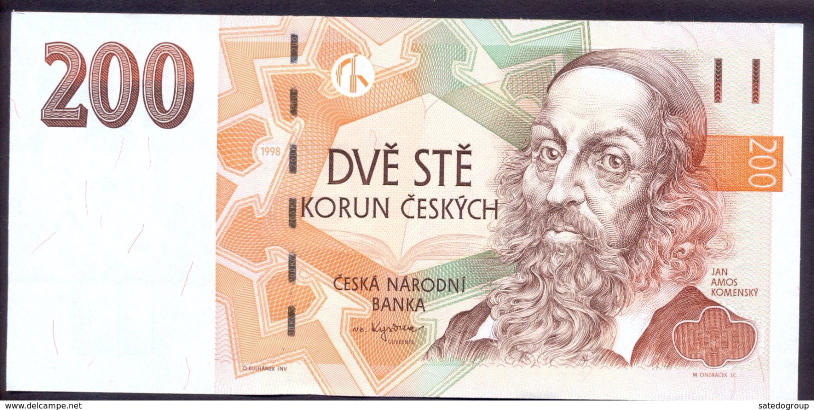 Czech 200 Korun 1998 UNC P- 19 - Czech Republic