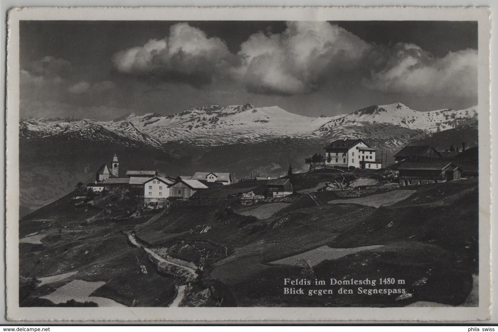 Feldis Im Domleschg - Blick Gegen Den Segnespass - Photo: J. Gaberell No. 13620 - Domleschg