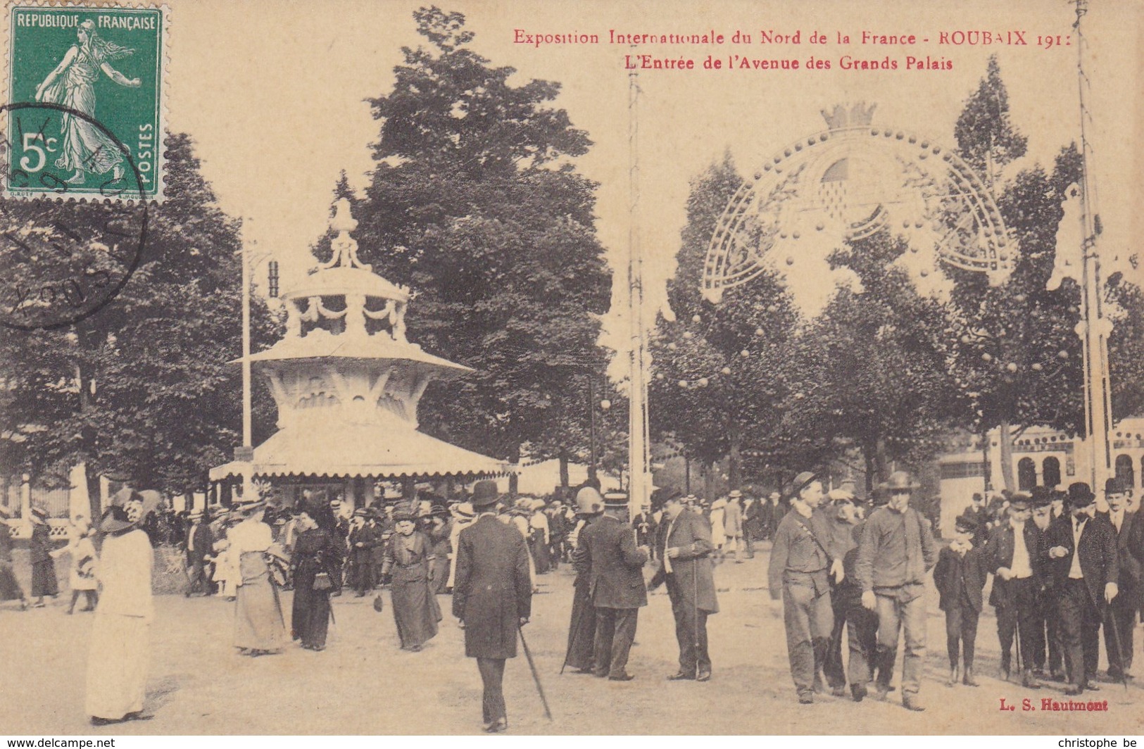 CPA Exposition Internationale Du Nord De La France, Roubaix 1911, L'entrée De L'avanue Des Grands Palais (pk37519) - Roubaix