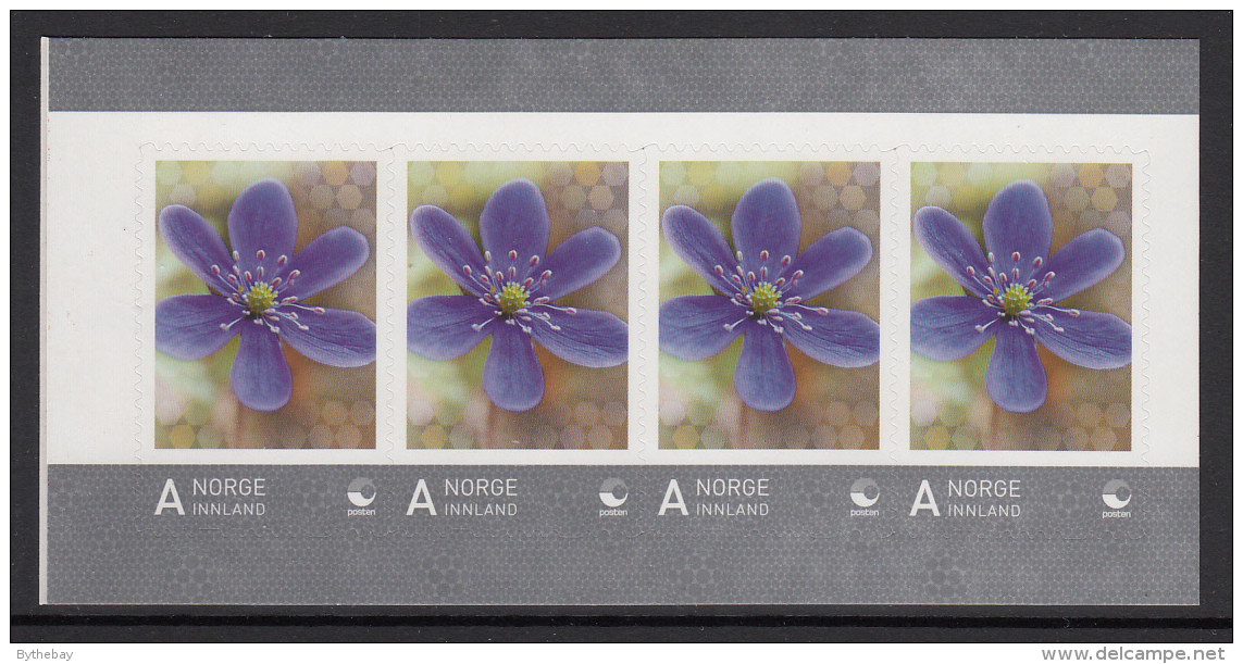 Norway 2009 Scott #1571 Pane Of 4 A Innland Purple Flower - Personalized Stamp - Unused Stamps