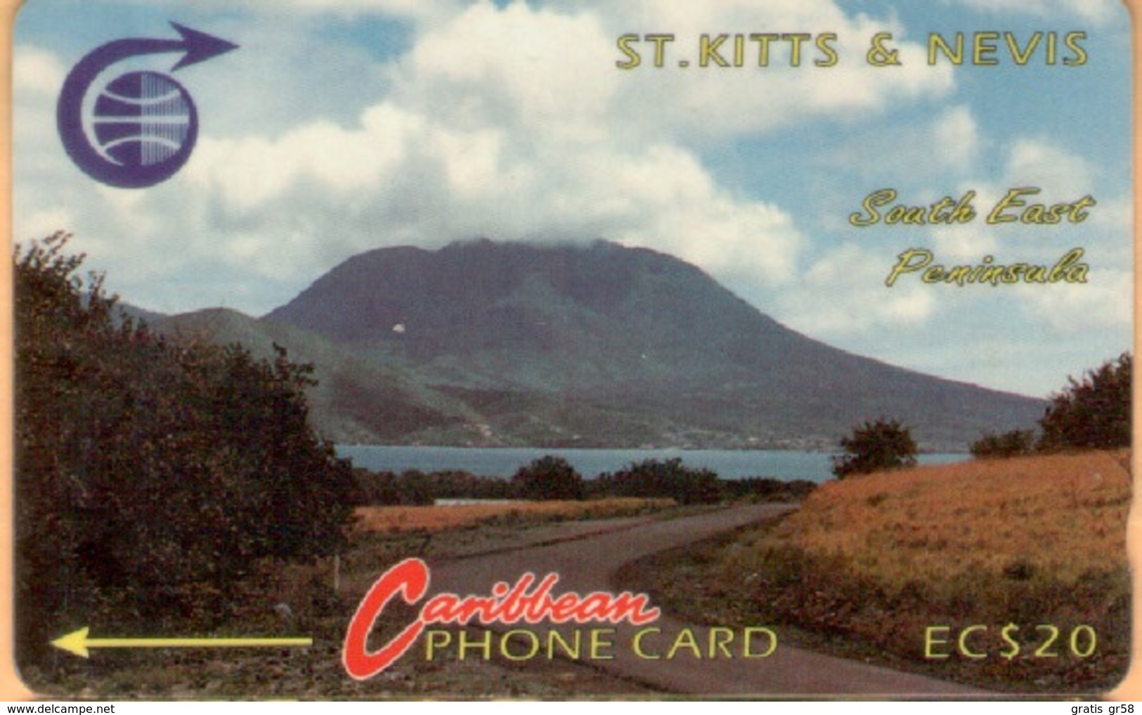 St. Kitts & Nevis - GPT, 3CSKD, South East Peninsal, 6/1990, USED - St. Kitts En Nevis