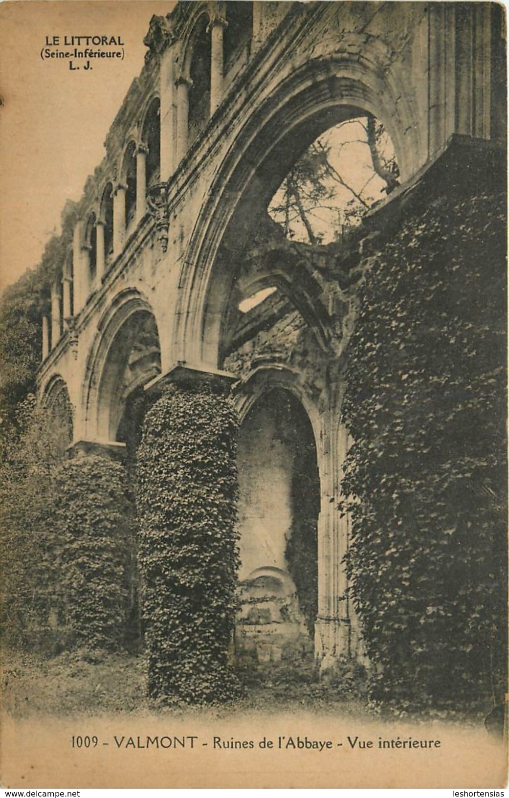 VALMONT RUINES DE L'ABBAYE VUE INTERIEURE - Valmont