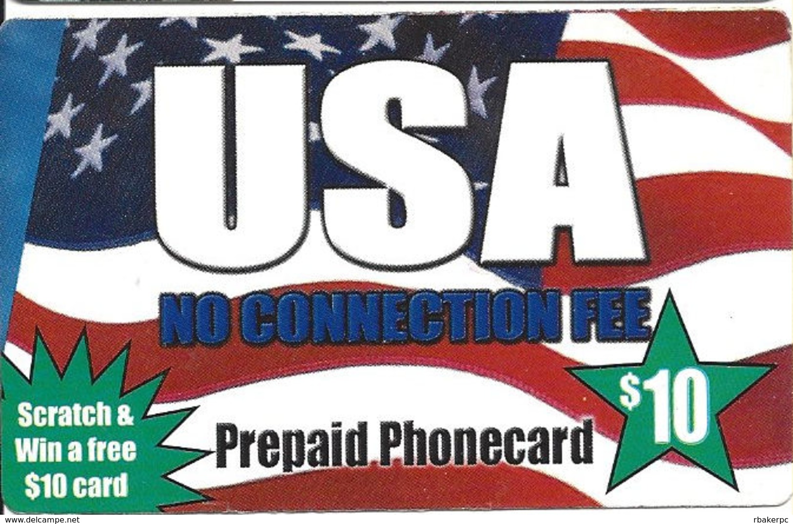 USA No Conection Fee Paper Prepaid Phonecard - Other & Unclassified