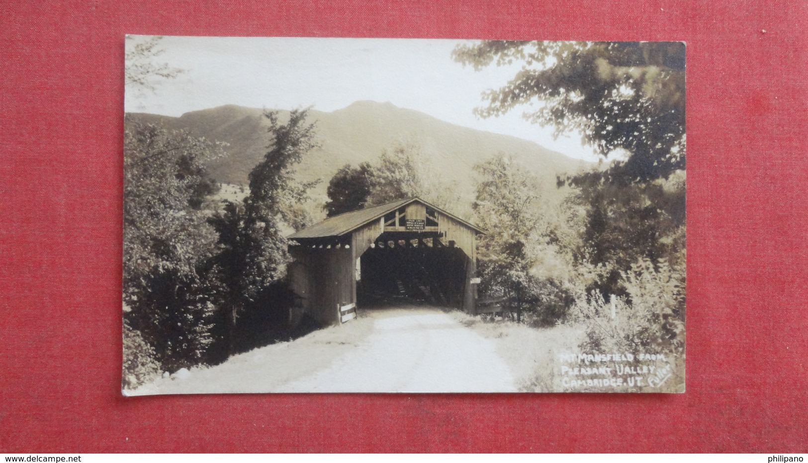 RPPC   Covered Bridge Pleasant Valley Vermont  Ref 2645 - Other & Unclassified