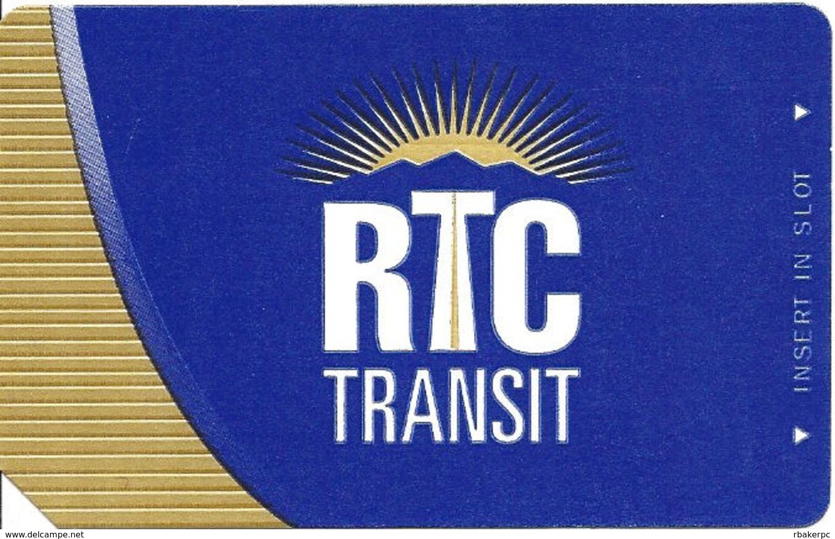 Paper RTC Ticket Southern Nevada Transit Ticket - Gold On Left - Text Over Mag Stripe - Other & Unclassified