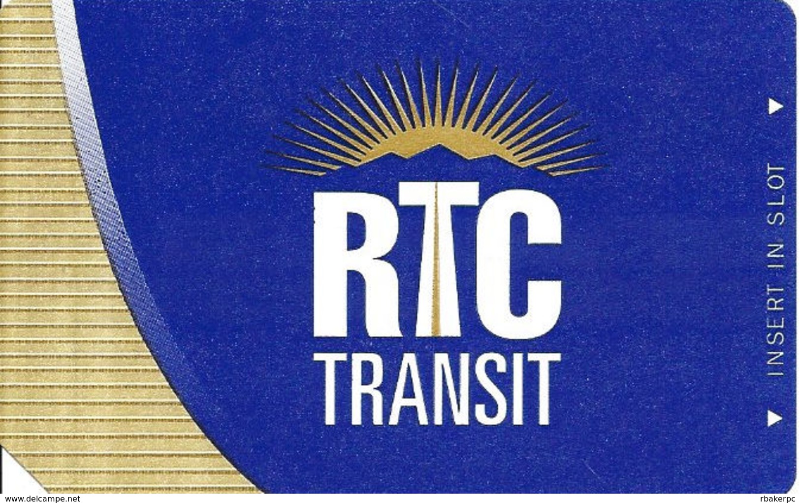 Paper RTC Ticket Southern Nevada Transit Ticket - Gold On Left - No Text Over Mag Stripe - Other & Unclassified