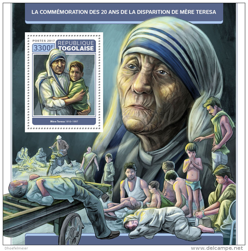 TOGO 2017 ** Mother Teresa Mutter Teresa Mere Teresa S/S - IMPERFORATED - DH1729 - Mother Teresa