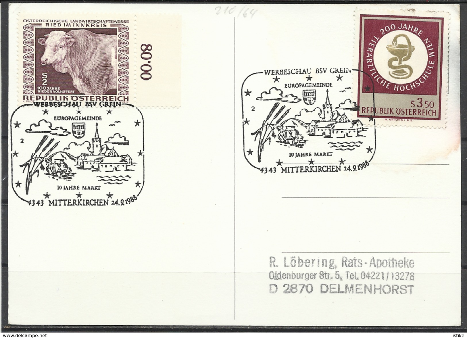 Germany , SOS Kinderdorf Sauerland, Posted From Austria, V.g. Stamps, 1988. - Lüdenscheid