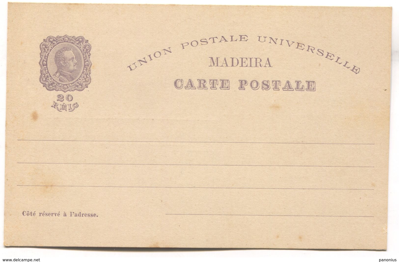 PORTUGAL / MADEIRA, POSTAL STATIONERY, CENTENARY 1898. 20 REIS, UNUSED - Enteros Postales