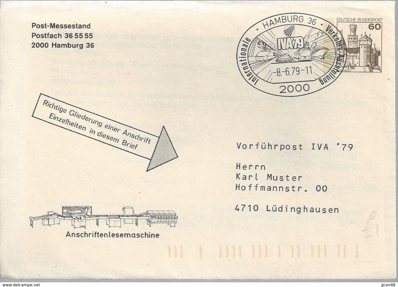 Germany (BRD)  1979  "IVA `79" Mi.917 - Private Covers - Used