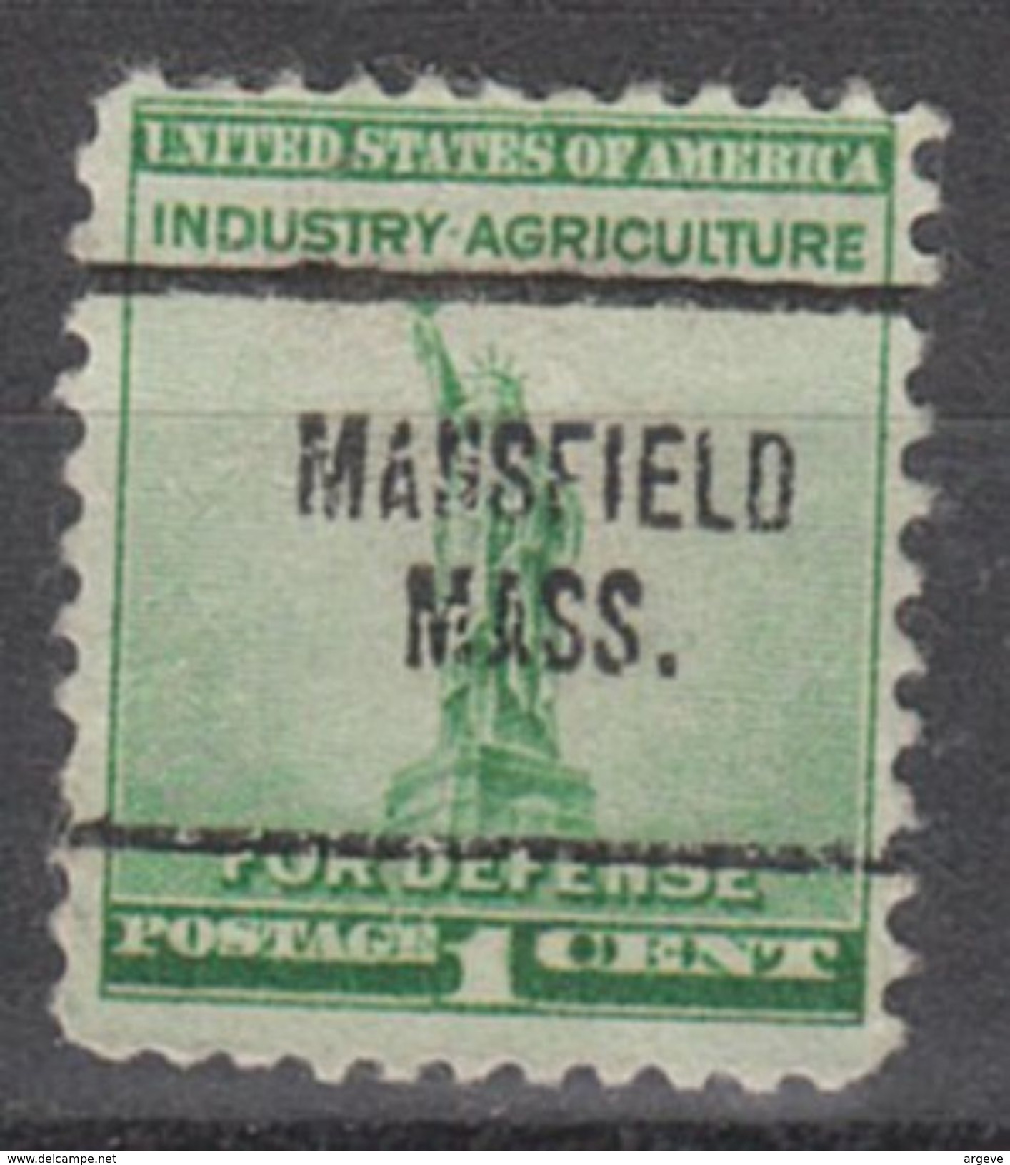 USA Precancel Vorausentwertung Preo, Locals Massachusetts, Mansfield 704 - Precancels