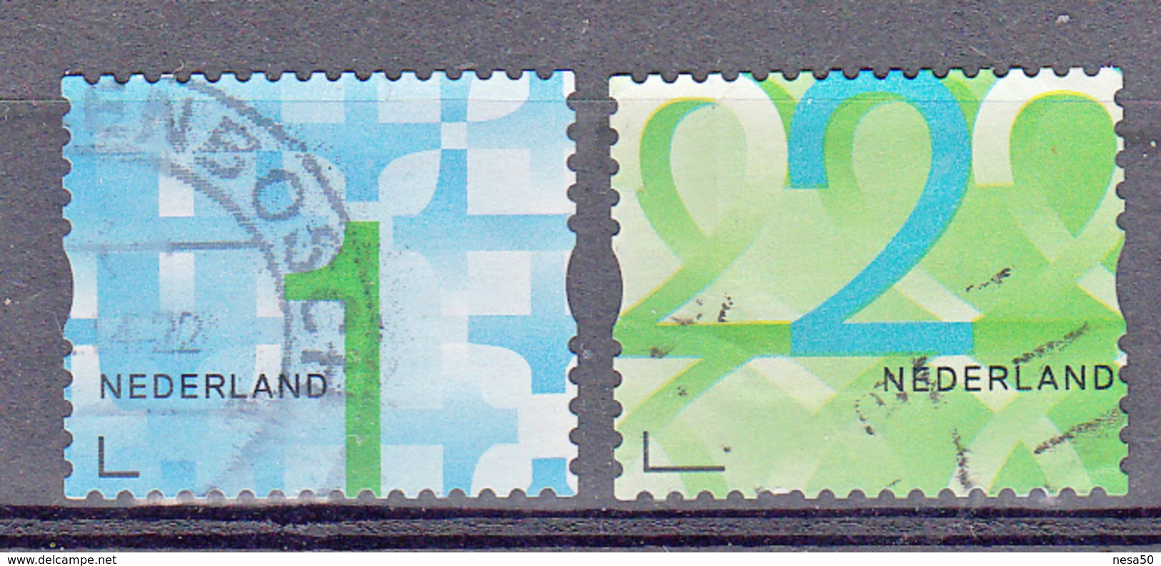 Nederland 2014 Nr 3138 + 3139, Mi Nr 3192 + 3193;  Zakenzegels Waarde 1 + 2 - Used Stamps