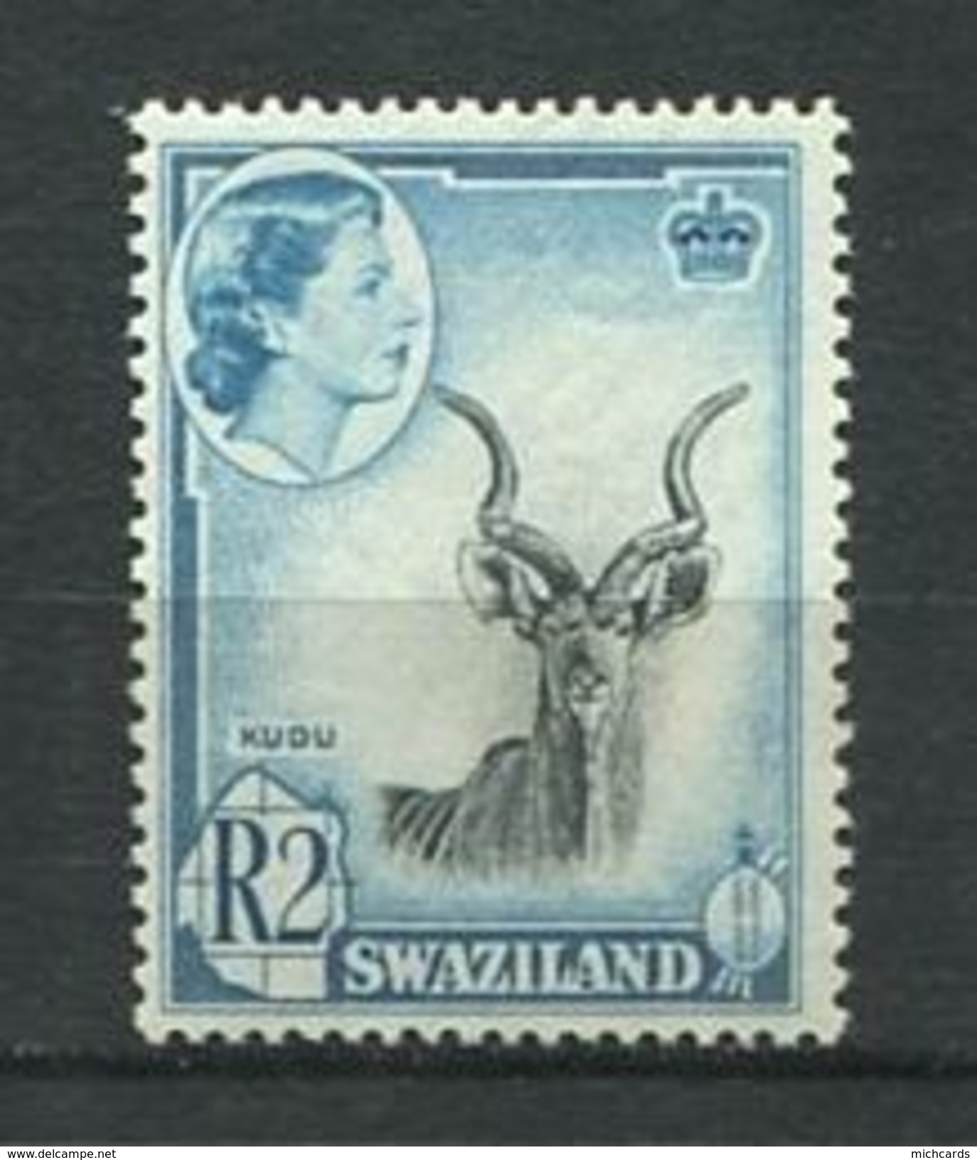 159 SWAZILAND 1961 - Yvert 90 - Antilope Coudou - Neuf ** (MNH) Sans Trace De Charniere - Swaziland (...-1967)