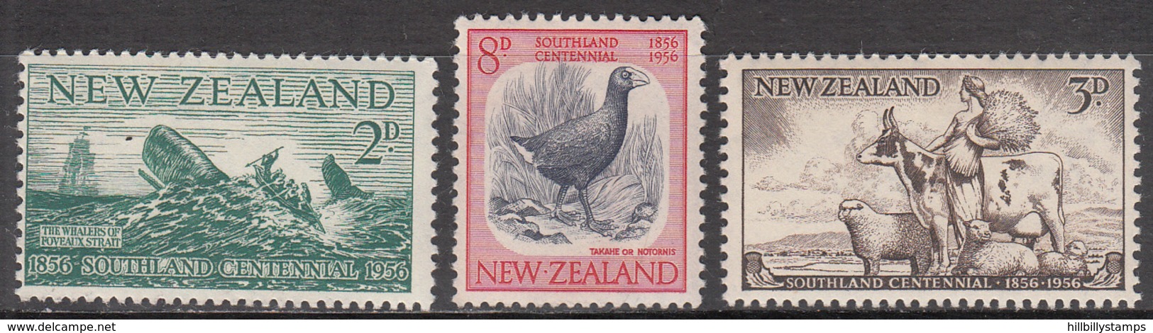 NEW ZEALAND       SCOTT NO. 313-15     MINT HINGED     YEAR  1956 - Ungebraucht