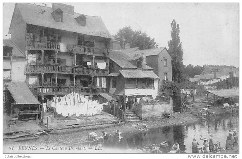 Rennes     35         Le Château Branlant - Lavandières  -          (voir Scan) - Rennes