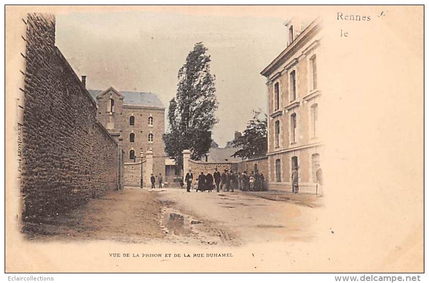 Rennes     35      Vue De La Prison Et De La Rue Duhamel                (voir Scan) - Rennes