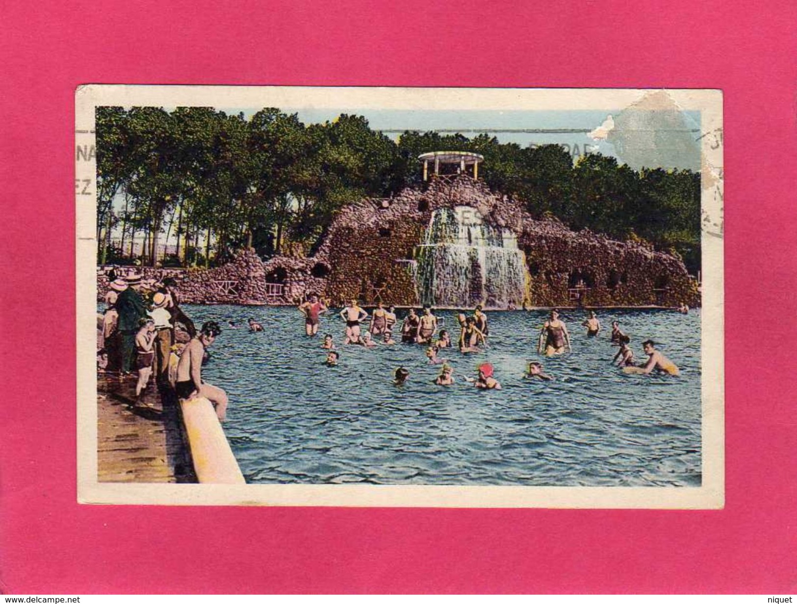 31 Haute Garonne, TOULOUSE, La Piscine Municipale Du Parc, Animée, Cascade, 1938, () - Toulouse