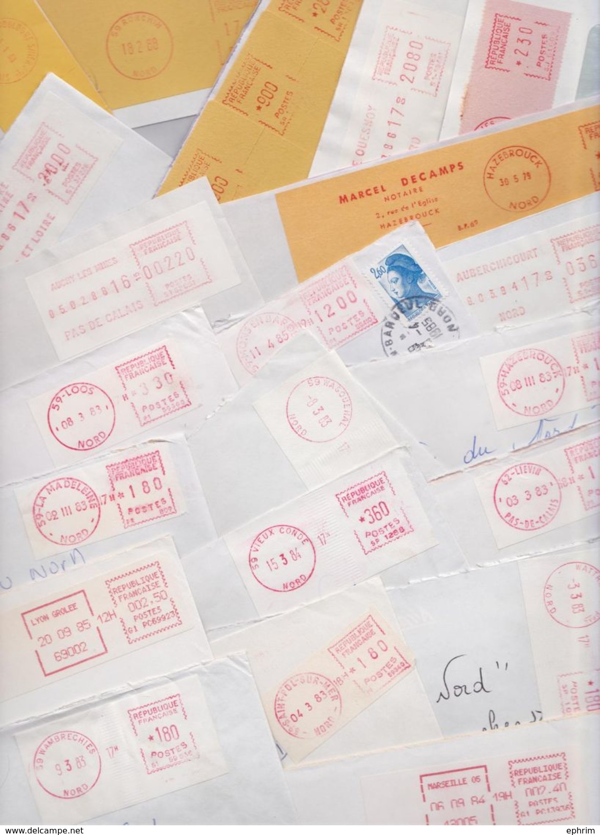 FRANCE - Beau Lot De 330 Enveloppes Avec Vignettes D'Affranchissement - Vignette - Computer Labels - Label - Frama - PP - Autres & Non Classés